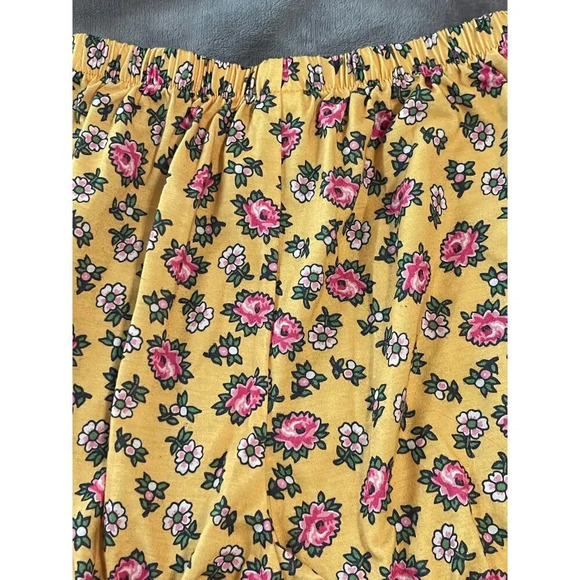 Matilda Jane Girl Size 8 Yellow Floral Lace Hem Shorts Coquette Twee Kidcore‎ - Picture 3 of 4